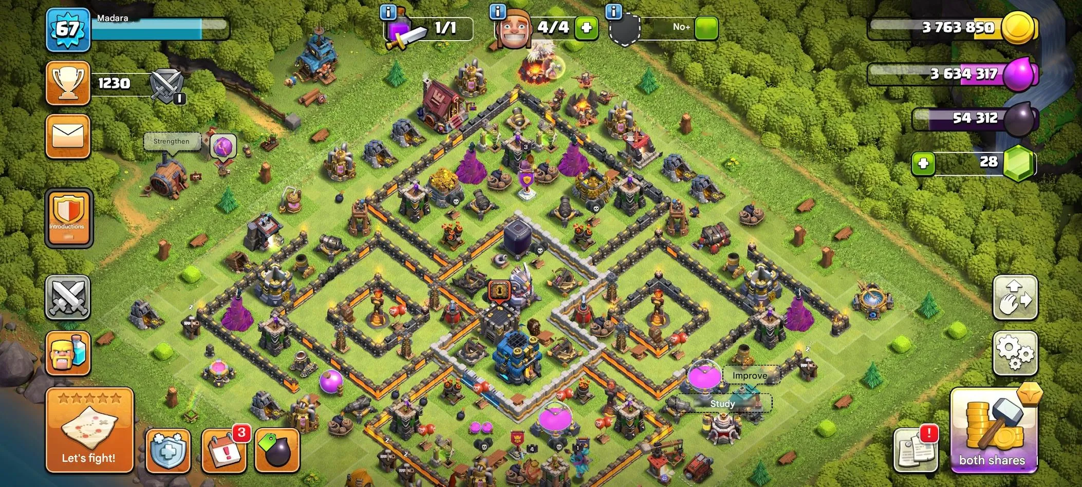 COC569 Town Hall 12, 4 Builders, Gold Valkyrie Queen Skin, Free Name Change 
